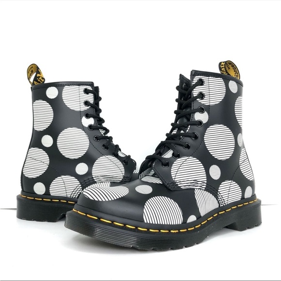 Dr. Martens Shoes - Dr. Martens Polka Dot Combat Boots NEW IN BOX